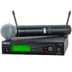 SLX24/BETA58 Bộ thu và phát kèm micro không dây cầm tay Shure SLX24/Beta58