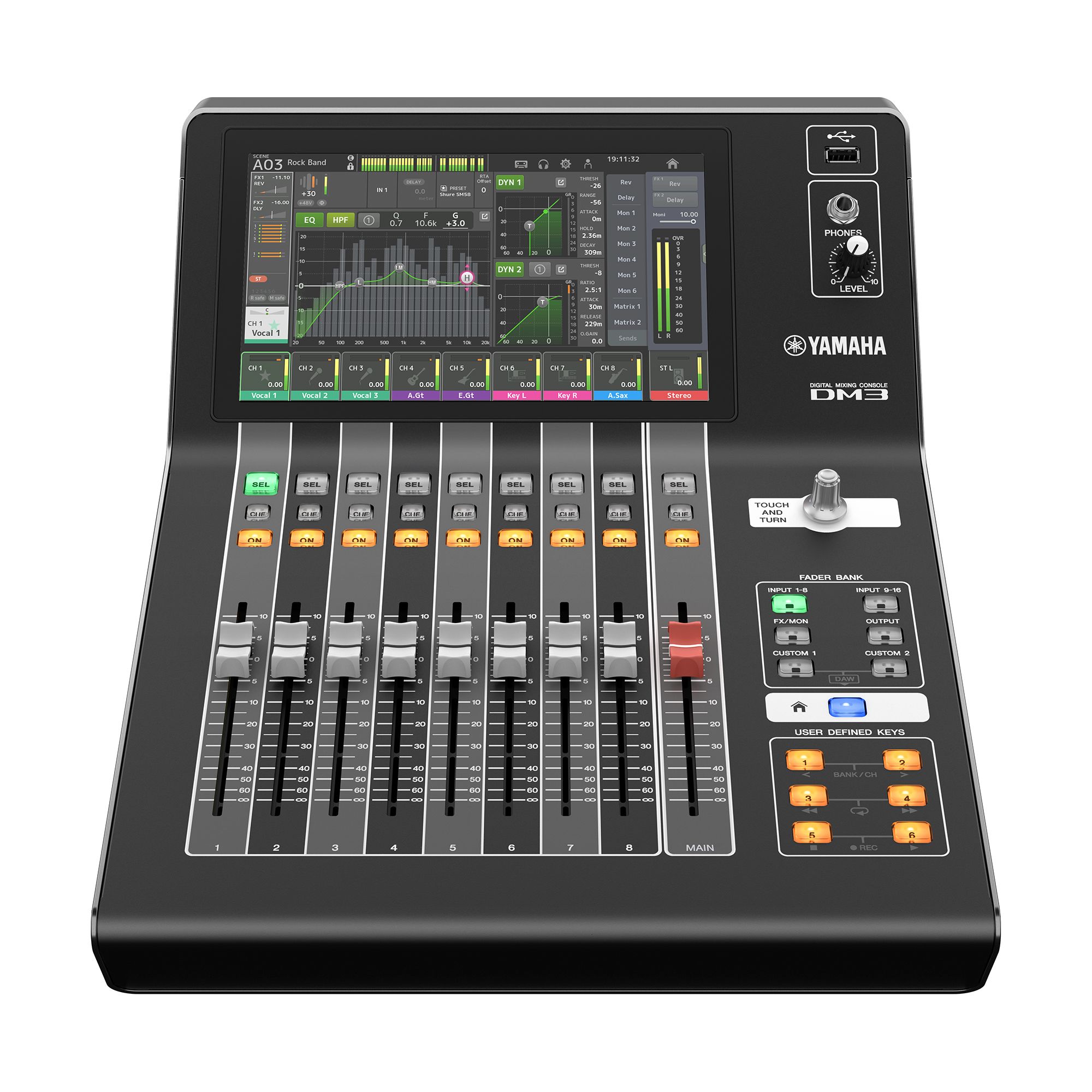 Bàn mixer Yamaha DM3-D (Mixer Digital, 22 kênh, tích hợp giao diện Dante)